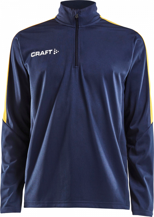 Craft - Progress Halfzip Junior - Marineblauw & geel