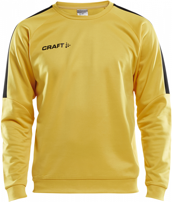 Craft - Progress R-Neck Sweather Youth - Geel & zwart