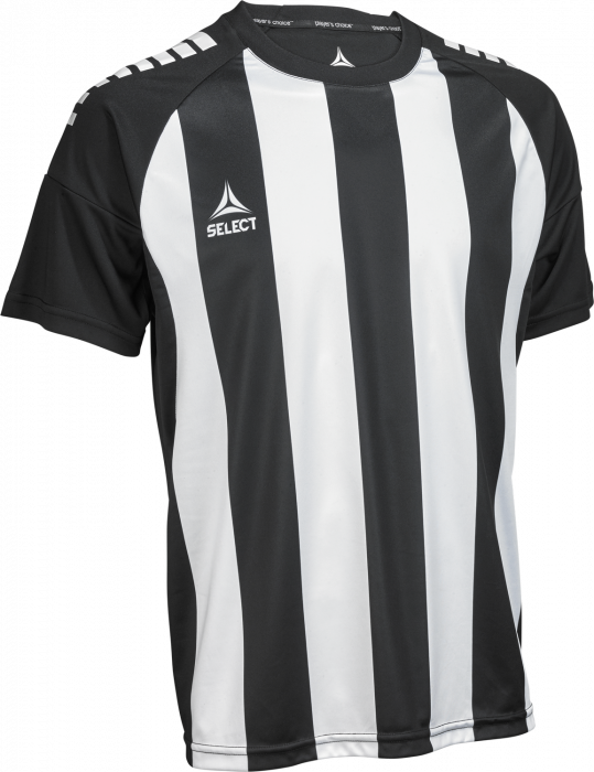 Select - Spain V25 Player Shirt S/s Striped - Vit & svart